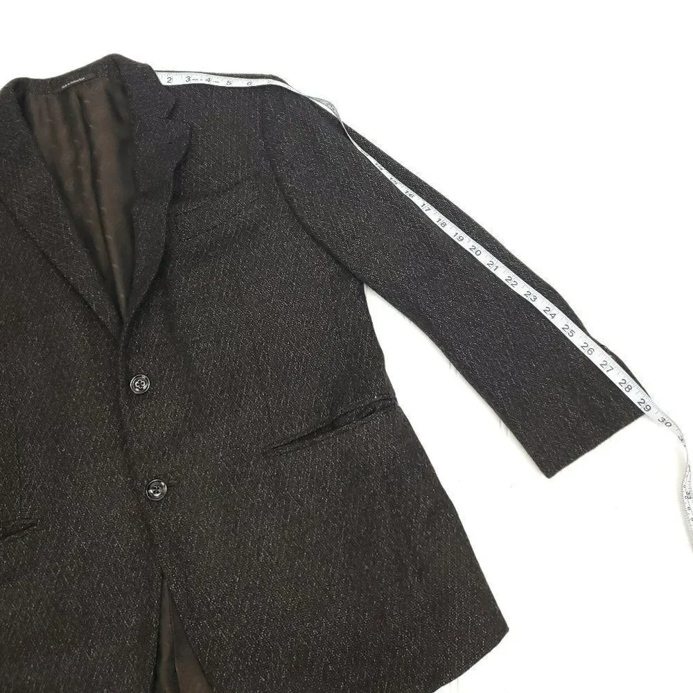 Ermenegildo Zegna Su Misura Men's Blazer Coat Cashmere Silk Custom Made 7-52 C